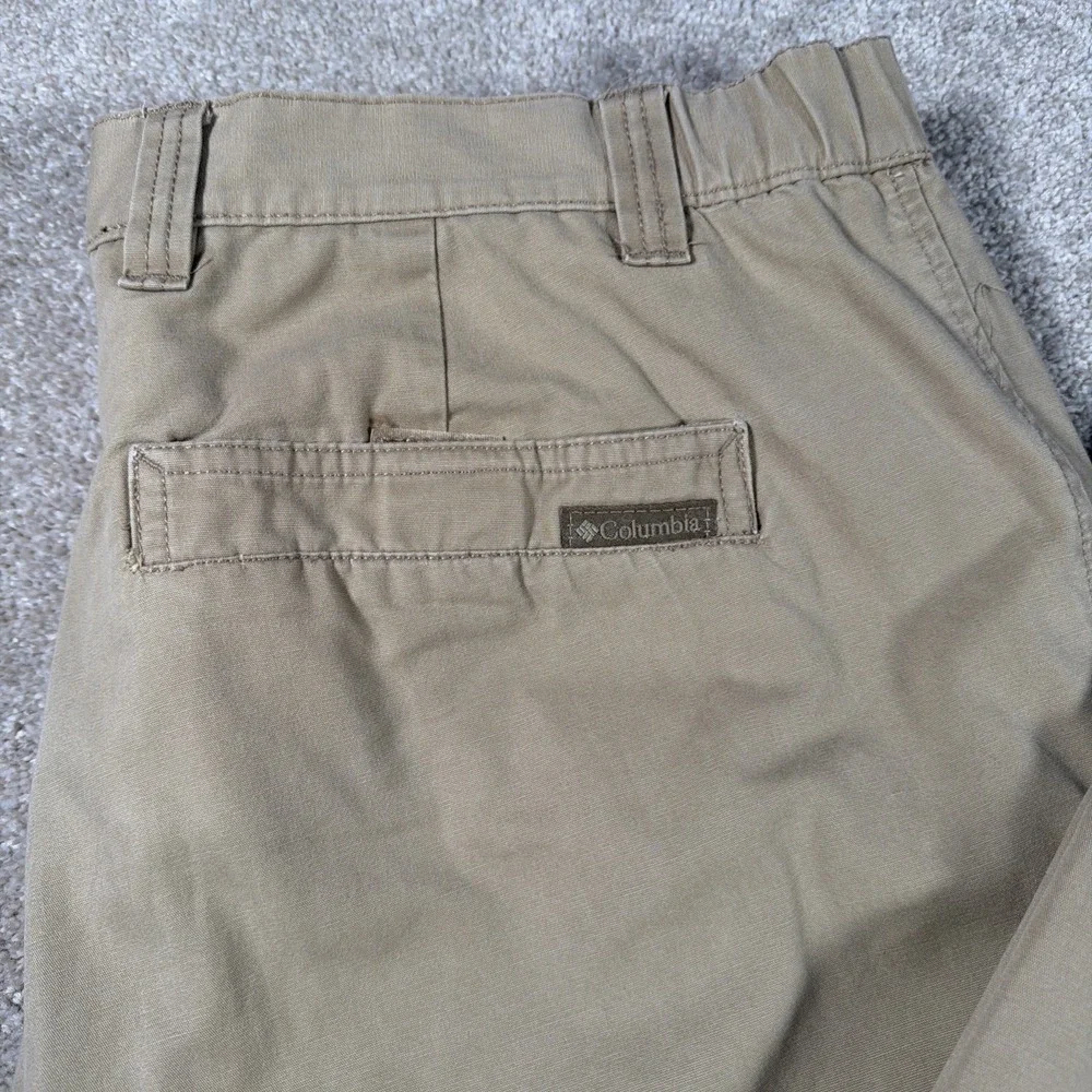 Columbia Mens Straight‎ Leg Cargo Khaki Outdoor Pants Large (FITS 36 X 31) READ